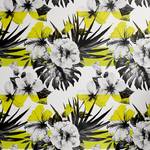 Papier peint Flower PVC - Jaune / Gris - Hauteur : 250 cm