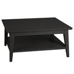 Table basse Casares - Type A Pin massif - Noir - 90 x 90 cm