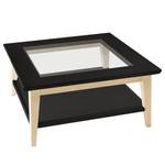 Table basse Casares - Type A Pin massif - Noir / Pin crème - 110 x 70 cm