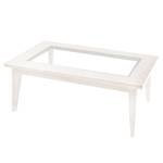 Table basse Casares verre - Type A Pin massif / Verre transparent - Pin blanc - 110 x 70 cm