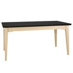 Table Casares Pin massif - Noir / Pin crème - Largeur : 140 cm