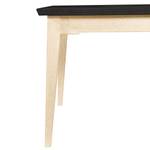 Table Casares Pin massif - Noir / Pin crème - Largeur : 140 cm