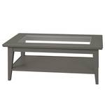 Salontafel Casares type A massief acaciahout/transparant glas - Pijnboomhout wit - 110 x 70 cm