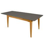 Table extensible Casares Pin massif - Gris/Pin marron - Largeur : 140 cm