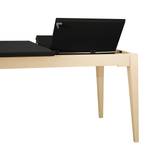 Table extensible Casares Pin massif - Noir / Pin crème - Largeur : 180 cm