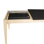 Table extensible Casares Pin massif - Noir / Pin crème - Largeur : 180 cm