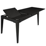 Table extensible Casares Pin massif - Noir - Largeur : 200 cm