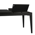 Table extensible Casares Pin massif - Noir - Largeur : 200 cm