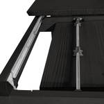 Table extensible Casares Pin massif - Noir - Largeur : 200 cm