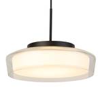 Hanglamp Puck staal/opaalglas - wit- 1 lichtbronnen