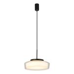 Hanglamp Puck staal/opaalglas - wit- 1 lichtbronnen