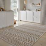 Tapis Elton Stripe Polypropylène / Tissu chenille - Lavable - Beige - 120 x 160 cm