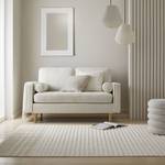 Kurzflorteppich Elton Stripe Polypropylen / Chenille - Waschbar - Ivory - 160 x 240 cm