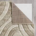 Hochflorteppich Velvet Carved Recyceltes Polyester - Beige - 160 x 230 cm