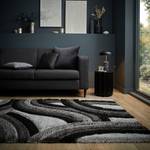 Tapis épais Velvet Carved Polyester recyclé - Noir / Gris - 120 x 170 cm