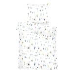 Parure de lit en satin mako Micky Coton biologique - Blanc - 135 x 200 cm + oreiller 80 x 80 cm