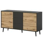 Sideboard FYNS Schwarz / Eiche Artisan Dekor