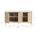 Sideboard SKOV Marmor Weiß Dekor / Eiche Hickory Dekor