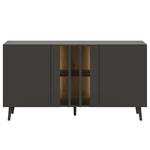 Beleuchtetes Sideboard ERNO Schwarz / Eiche Artisan Dekor