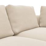 Ecksofa YVA mit Ottomane Webstoff Saia: Beige - Ottomane davorstehend rechts