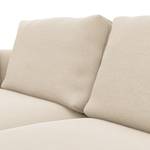 Ecksofa YVA mit Ottomane Webstoff Saia: Beige - Longchair davorstehend links