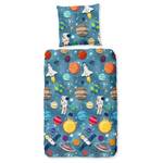 Parure en flanelle de coton Spaceworld Coton - Bleu - 135 x 200 cm + oreiller 80 x 80 cm