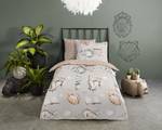 Parure de lit en coton renforcé Catlife Coton - Sable - 140 x 200/220 cm + oreiller 70 x 60 cm