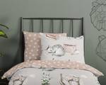 Parure de lit en coton renforcé Catlife Coton - Sable - 140 x 200/220 cm + oreiller 70 x 60 cm