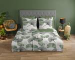 Parure de lit en coton renforcé Gigi Coton - Vert / Beige - 135 x 200 cm + oreiller 80 x 80 cm