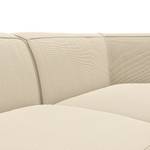 Hoekbank ALON met chaise longue Corduroy Snor: Beige - Longchair vooraanzicht rechts