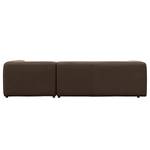 Ecksofa ALON mit Longchair Webstoff Belana: Taupe - Longchair davorstehend rechts