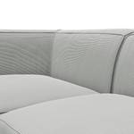 Hoekbank ALON met chaise longue Corduroy Snor: Grijs - Longchair vooraanzicht links