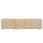 Ecksofa ALON mit Ottomane Bouclé Stoff Bony: Beige - Ottomane davorstehend rechts