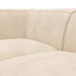 Ecksofa ALON mit Ottomane Bouclé Stoff Bony: Beige - Ottomane davorstehend links