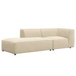 Chaise longue ALON Corduroy Snor: Beige - Armleuning vooraanzicht rechts