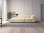 Chaise longue ALON Corduroy Snor: Beige - Armleuning vooraanzicht rechts