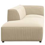 Chaise longue ALON Corduroy Snor: Beige - Armleuning vooraanzicht rechts