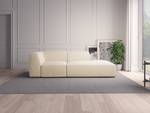 Chaise longue ALON Geweven stof Saia: Beige - Armleuning vooraanzicht links