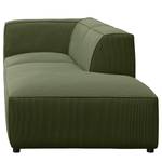 Chaise longue ALON Corduroy Snor: Groen - Armleuning vooraanzicht links