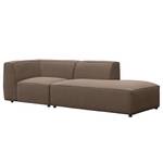 Chaise longue ALON Geweven stof Belana: Taupe - Armleuning vooraanzicht links