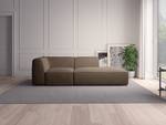 Chaise longue ALON Geweven stof Belana: Taupe - Armleuning vooraanzicht links