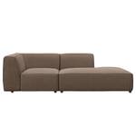 Chaise longue ALON Geweven stof Belana: Taupe - Armleuning vooraanzicht links