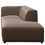 Chaise longue ALON Geweven stof Belana: Taupe - Armleuning vooraanzicht links