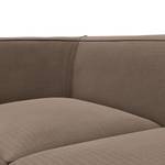 Chaise longue ALON Geweven stof Belana: Taupe - Armleuning vooraanzicht links