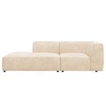 Chaise longue ALON Bouclé Stof Bony: Beige - Armleuning vooraanzicht rechts