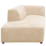 Chaise longue ALON Bouclé Stof Bony: Beige - Armleuning vooraanzicht rechts