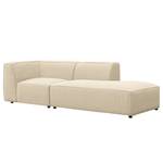 Chaise longue ALON Corduroy Snor: Beige - Armleuning vooraanzicht links