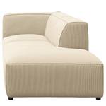 Chaise longue ALON Corduroy Snor: Beige - Armleuning vooraanzicht links