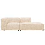 Chaise longue ALON Bouclé Stof Bony: Beige - Armleuning vooraanzicht links