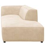 Chaise longue ALON Bouclé Stof Bony: Beige - Armleuning vooraanzicht links